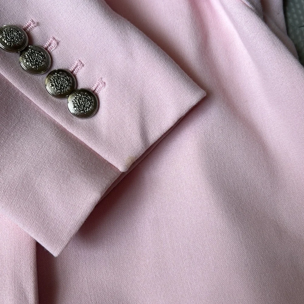 ZARA DRAPED BLAZER DRESS Barbiecore Barbie Core Mini Twist Front Sz S - Picture 15 of 16